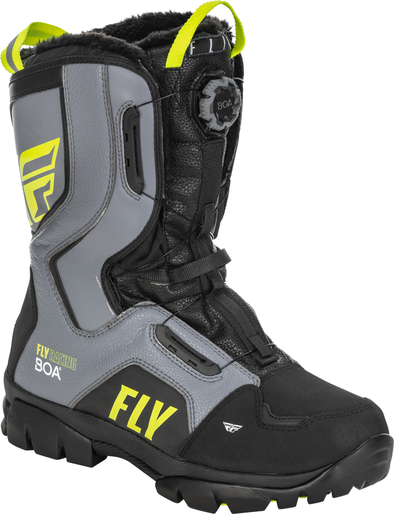 FLY RACING MARKER BOA BOOT BLACK/GREY/HI-VIS