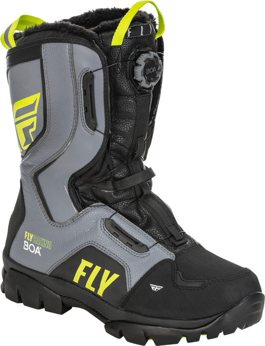 FLY RACING MARKER BOA BOOT BLACK/GREY/HI-VIS