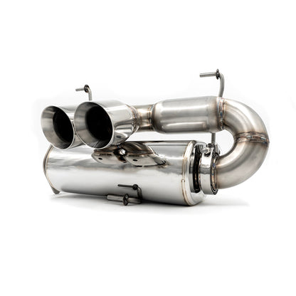 RZR PRO-R CENTER EXIT SLIP ON EXHAUST W/ DUAL 3.0'' TIP