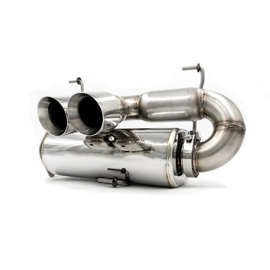 RZR PRO-R CENTER EXIT SLIP ON EXHAUST W/ DUAL 3.0'' TIP